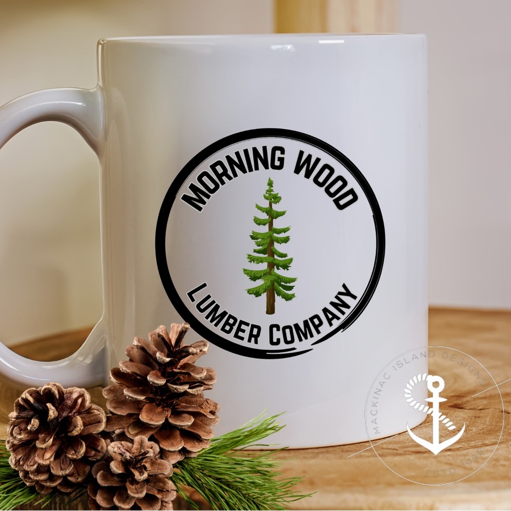 Morning Wood Lumber Company Coffee Mug Cup New